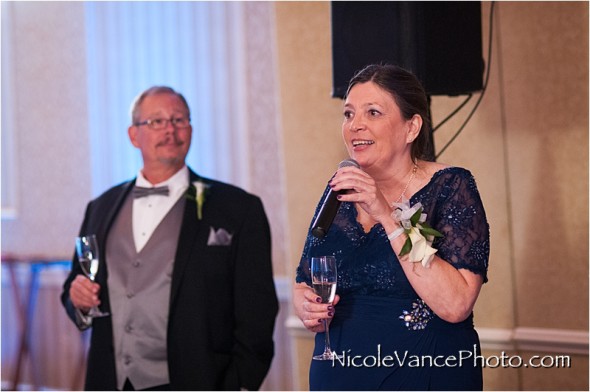 Richmond Weddings, RIchmond Wedding Photography, Wyndham Virginia Crossings Wedding, Nicole Vance Photography, reception, toast