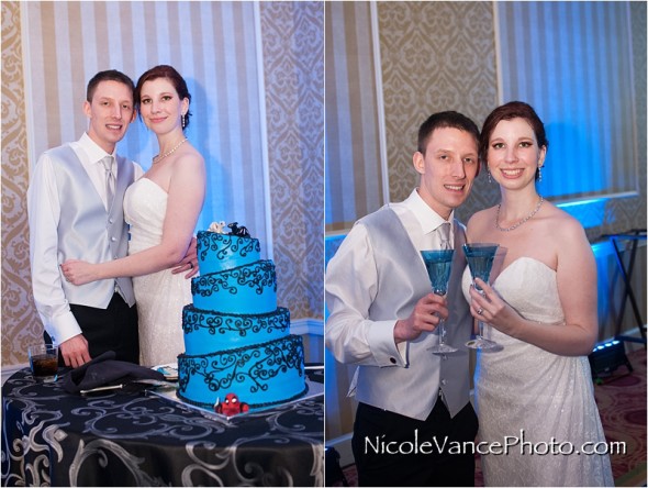 Richmond Weddings, RIchmond Wedding Photography, Wyndham Virginia Crossings Wedding, Nicole Vance Photography, reception, cake, cake cutting, toast