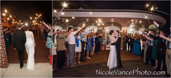 Richmond Weddings, RIchmond Wedding Photography, Wyndham Virginia Crossings Wedding, Nicole Vance Photography, reception, sparkler send off, wedding sparklers