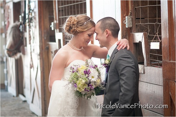 Nicole Vance Photography, Waynesboro Photographer, Stable Wedding, Hermitage Hill Wedding, bride & groom