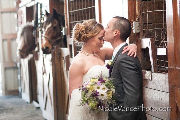 Nicole Vance Photography, Waynesboro Photographer, Stable Wedding, Hermitage Hill Wedding, bride and groom
