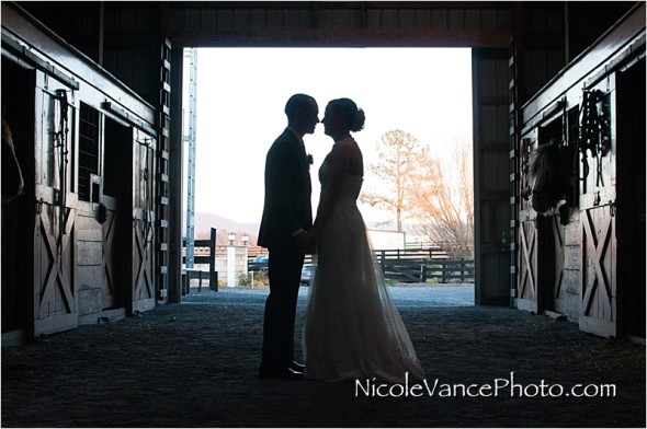 Nicole Vance Photography, Waynesboro Photographer, Stable Wedding, Hermitage Hill Wedding, silhouette 