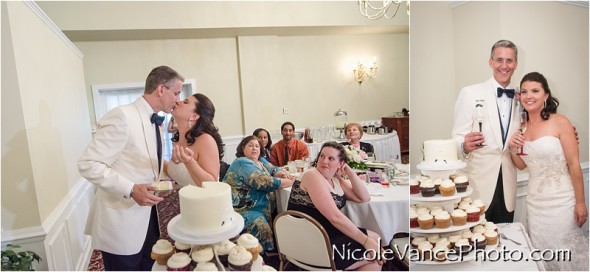 RIchmond Weddings, Jefferson Lakeside Country Club Wedding, Richmond Wedding Photographer, Nicole Vance Photography, reception, cake cutting