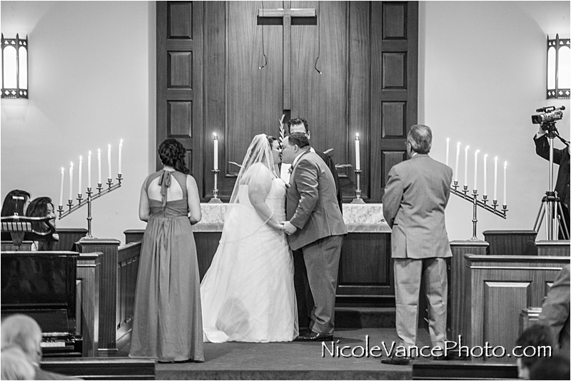 Nicole Vance Photography, Hopewell Wedding Photographer, ceremony, first kiss