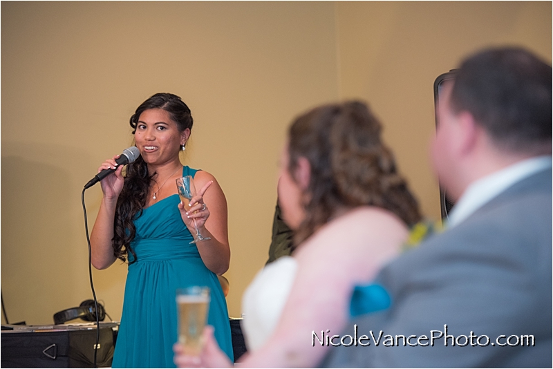 Nicole Vance Photography, Petersburg Wedding Photographer, Country Club of petersburg, reception, toasts