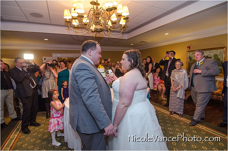 Nicole Vance Photography, Petersburg Wedding Photographer, Country Club of petersburg, reception, cake cutting