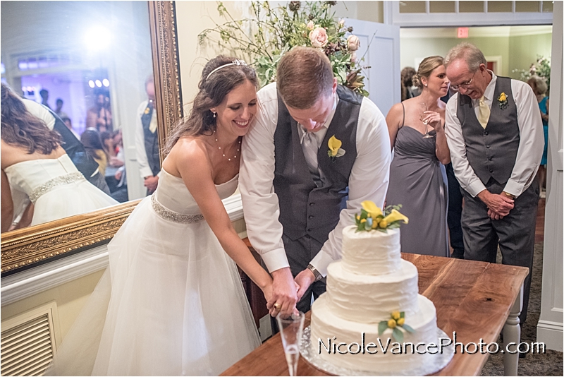 Nicole Vance Photography, Richmond Wedding Photographer, The Mill at Fine Creek Wedding, cake