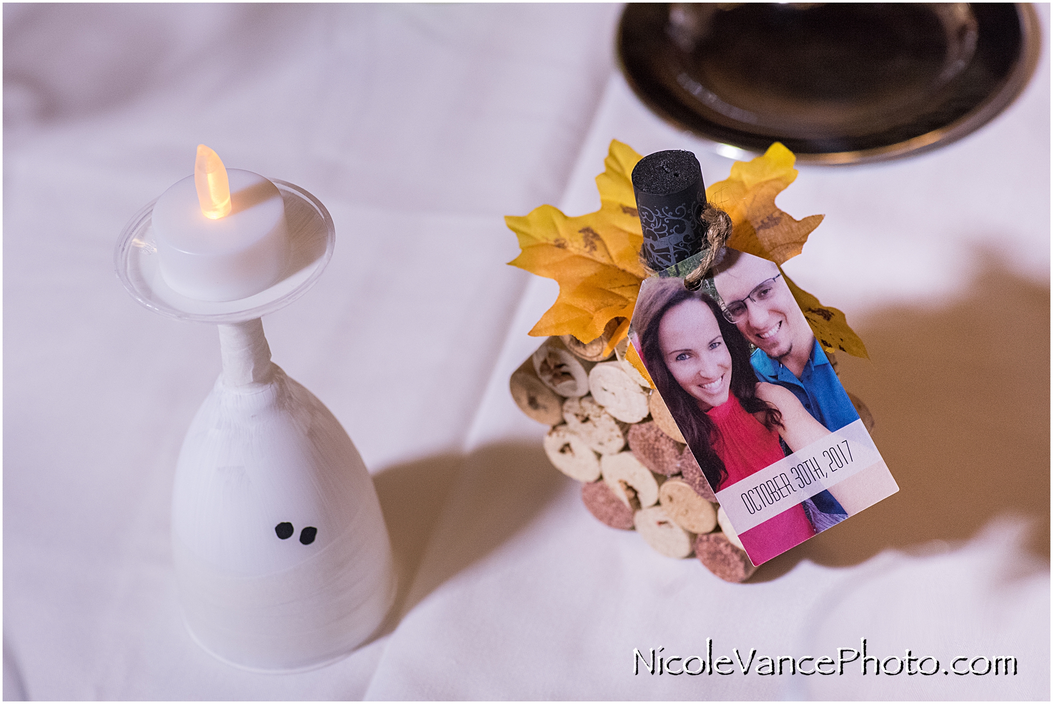 I love the cork shaped pumpkins from wine corks, which also doubled as guest favors.