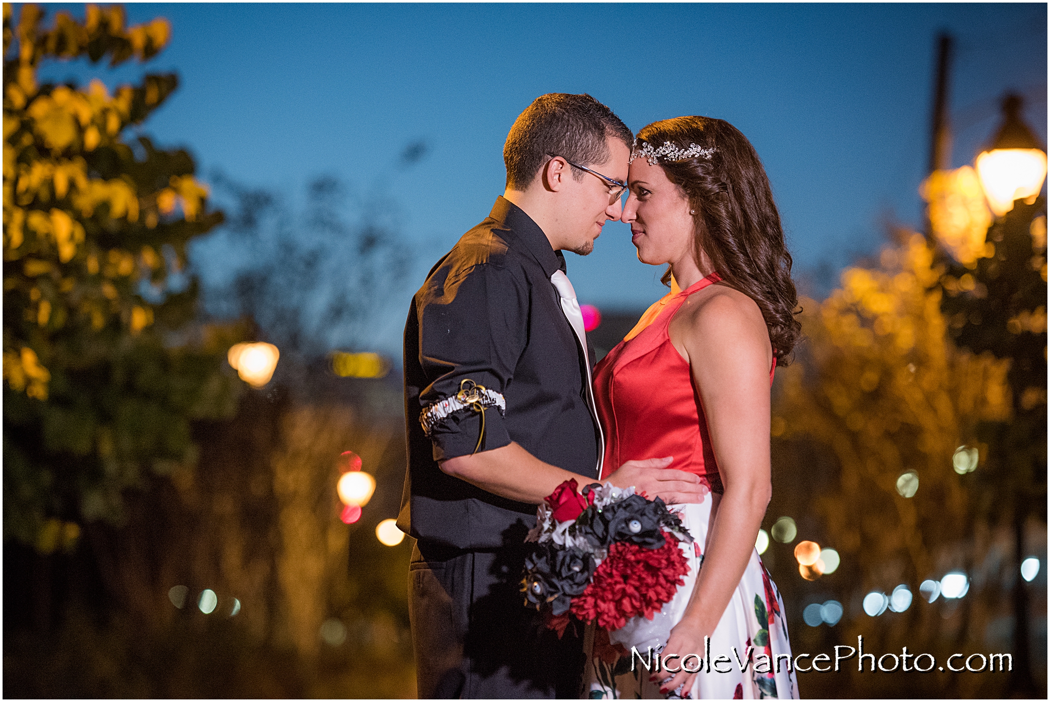 Bride and Groom Portraits near the Canal in Richmond Virginia.