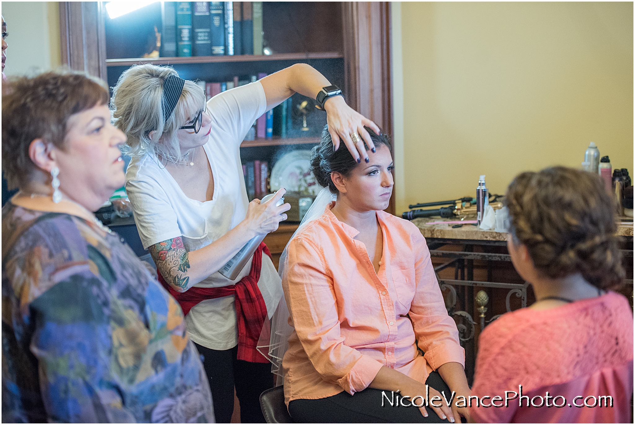 Hair and makeup was done by Jennifer Saunders Bridal.