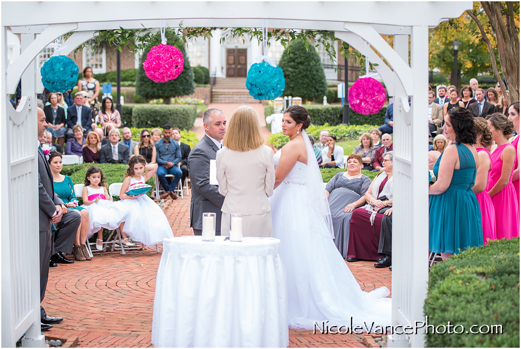 Wedding ceremony at Virginia Crossings.