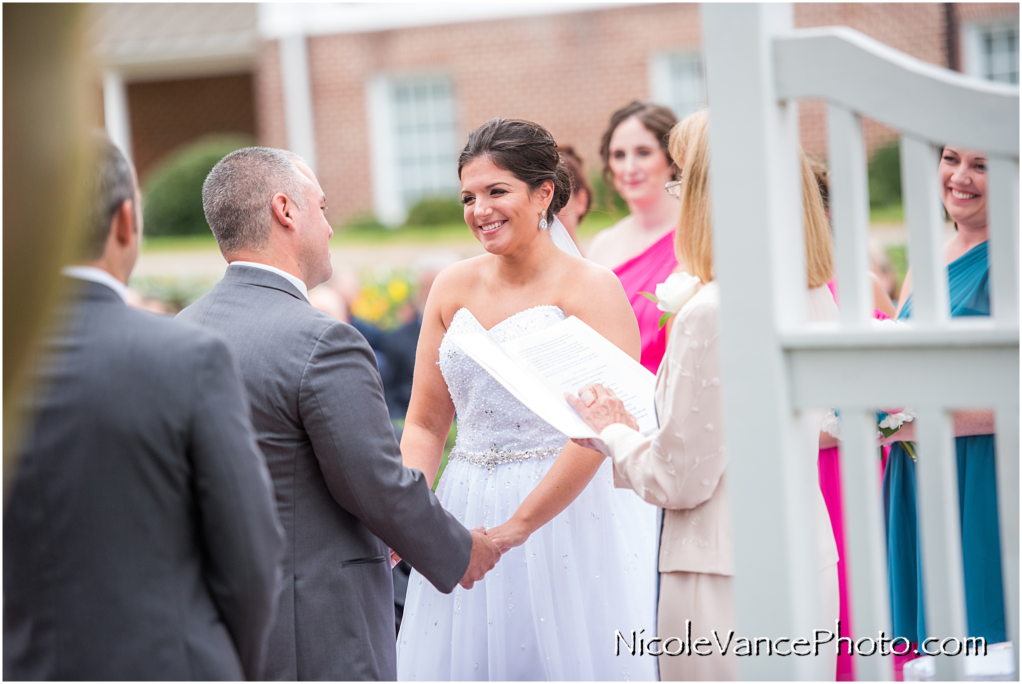 Wedding ceremony at Virginia Crossings.