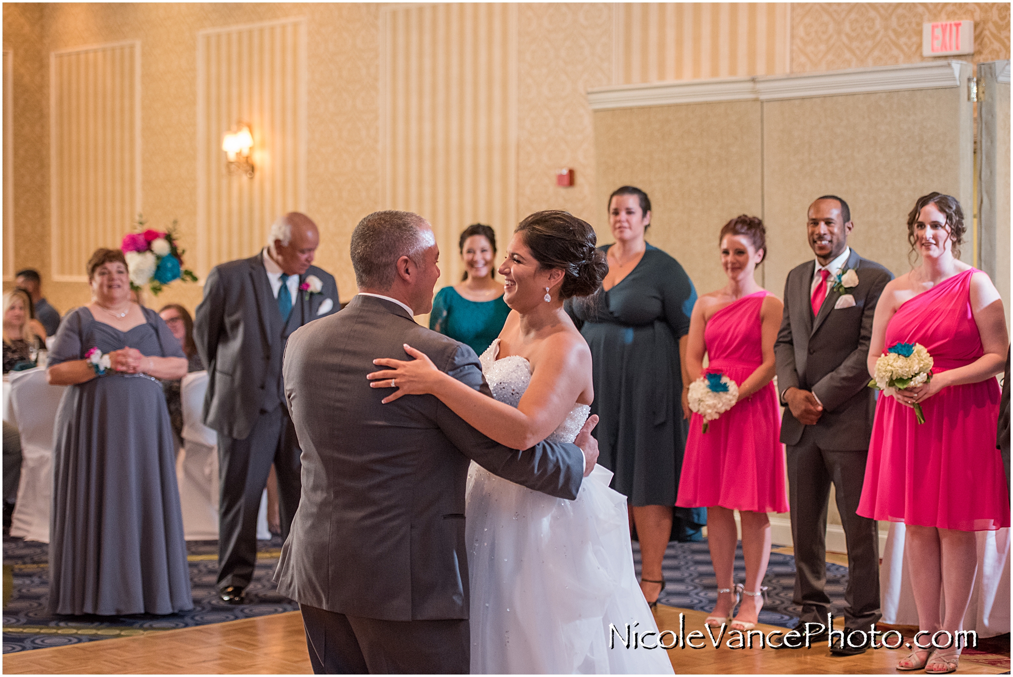 First Dance in the ballroom at Virginia Crossings.