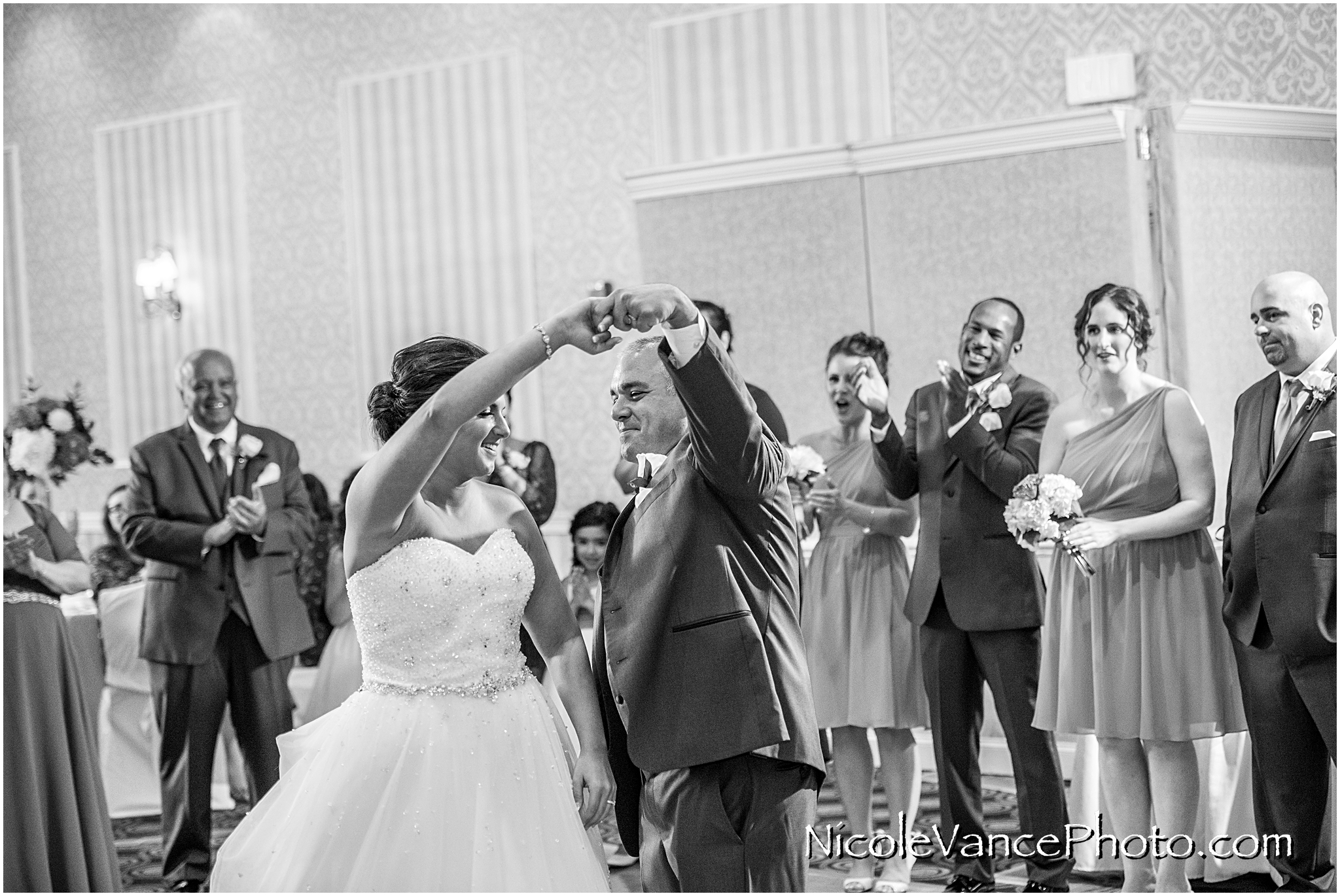 First Dance in the ballroom at Virginia Crossings.