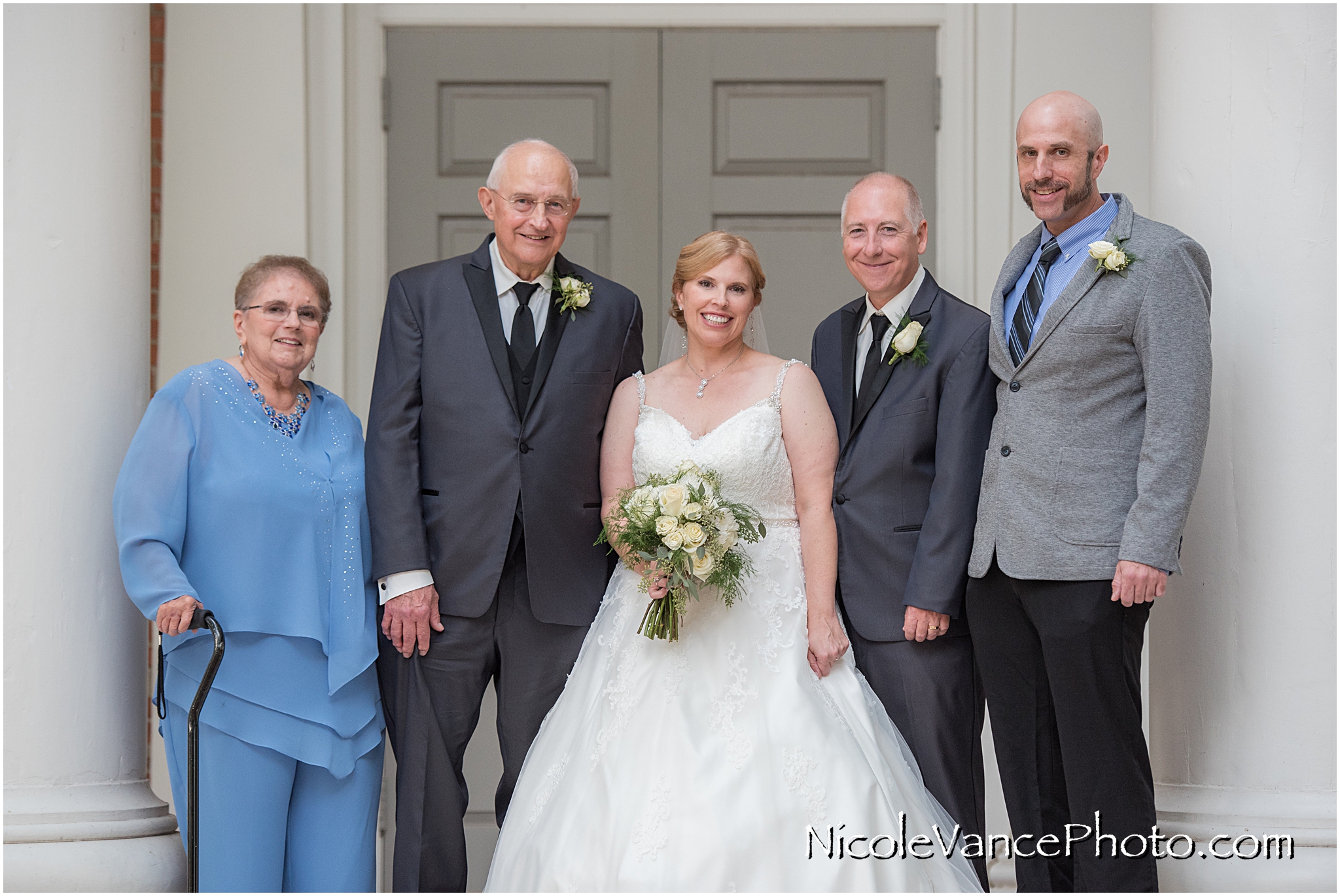 Family photos on the steps of Third Church.