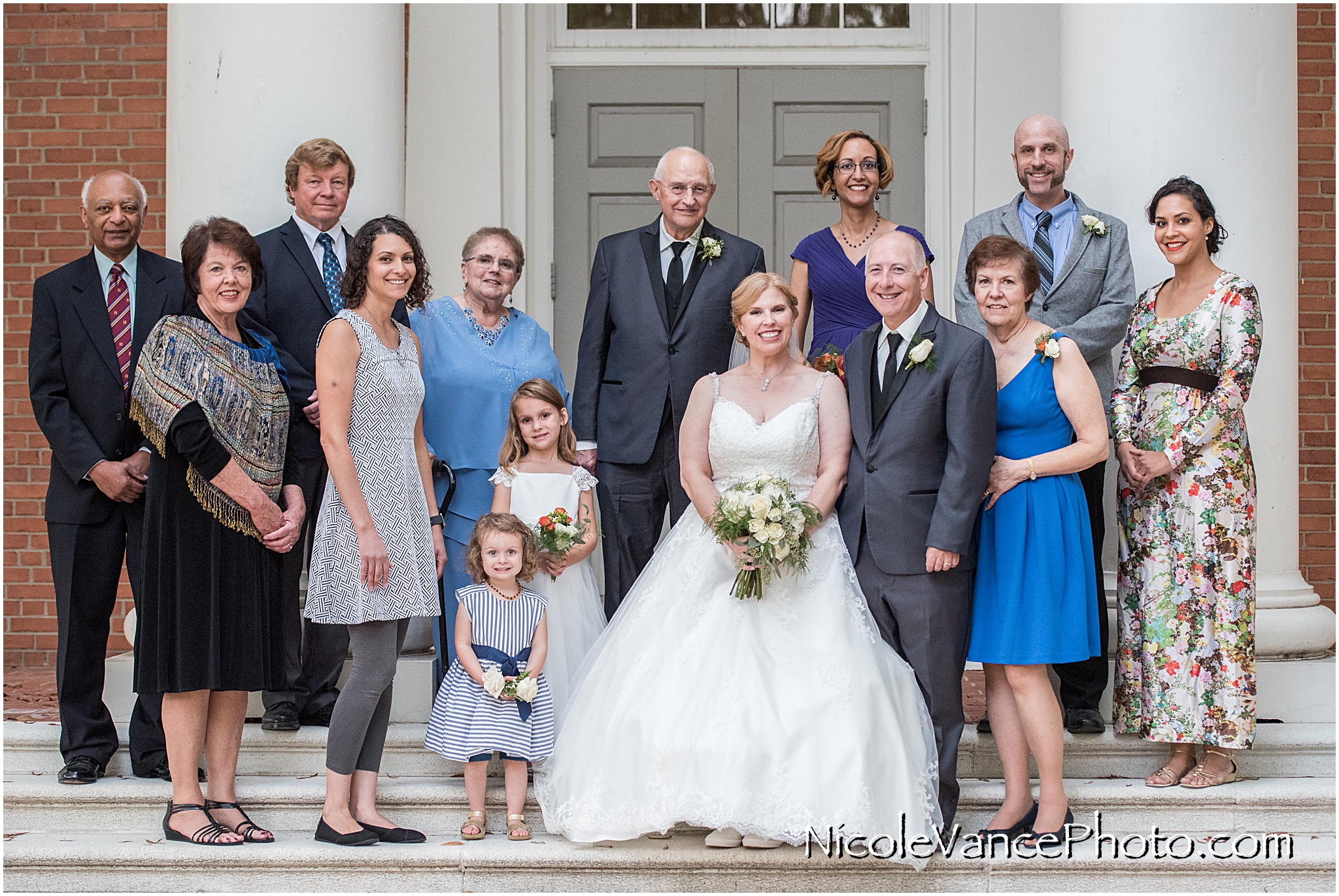 Family photos on the steps of Third Church.