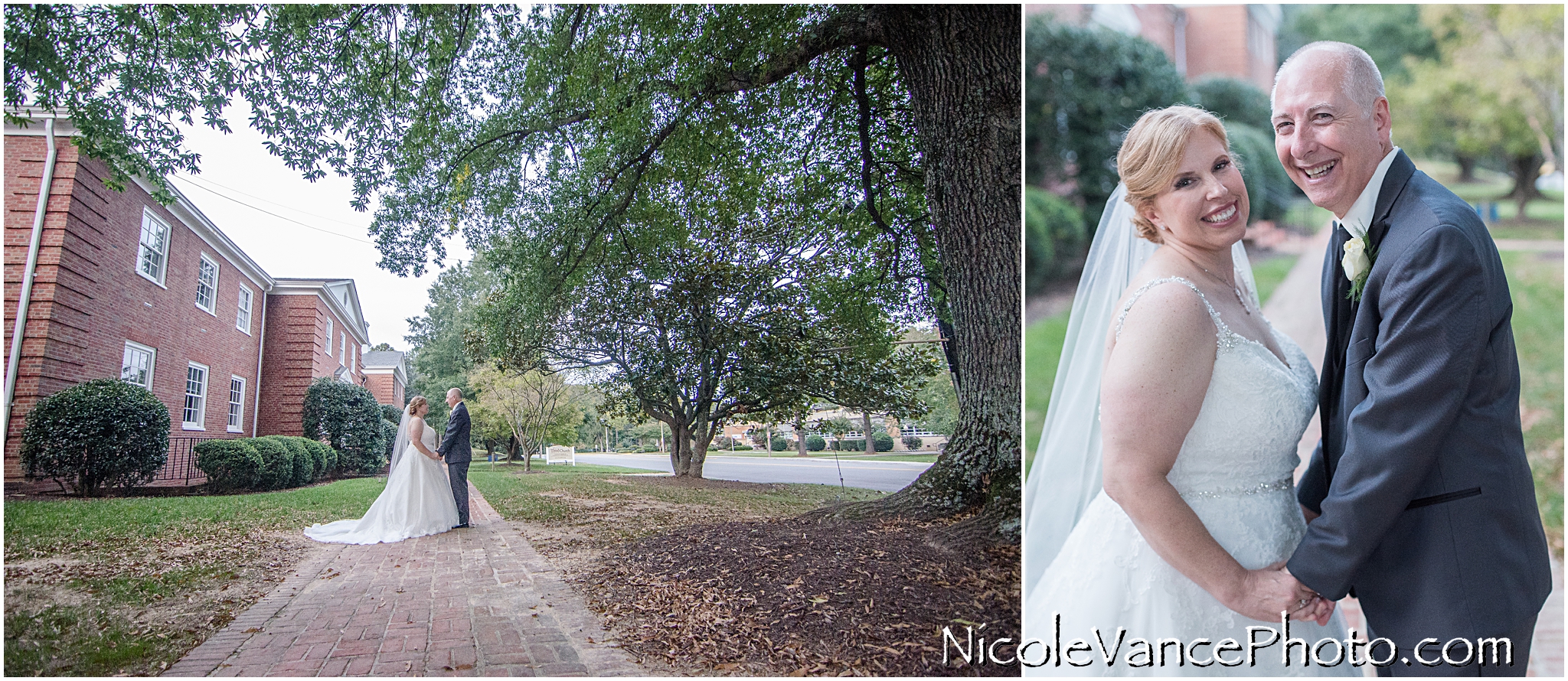 Bride and groom portraits at Third Church on Forest Ave.