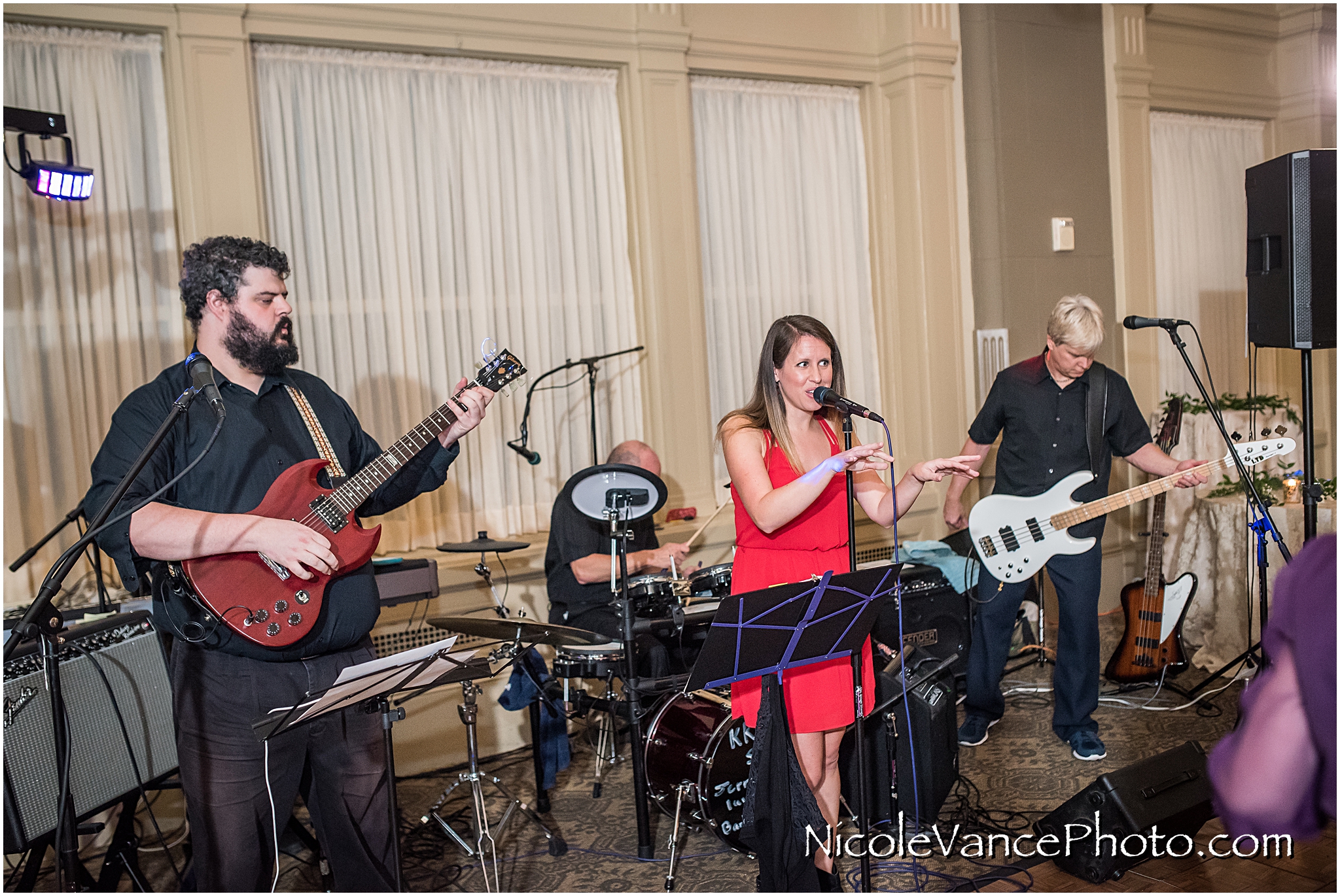 Kristi Kreme and the Sugar Daddies performing at the John Marshall Hotel.