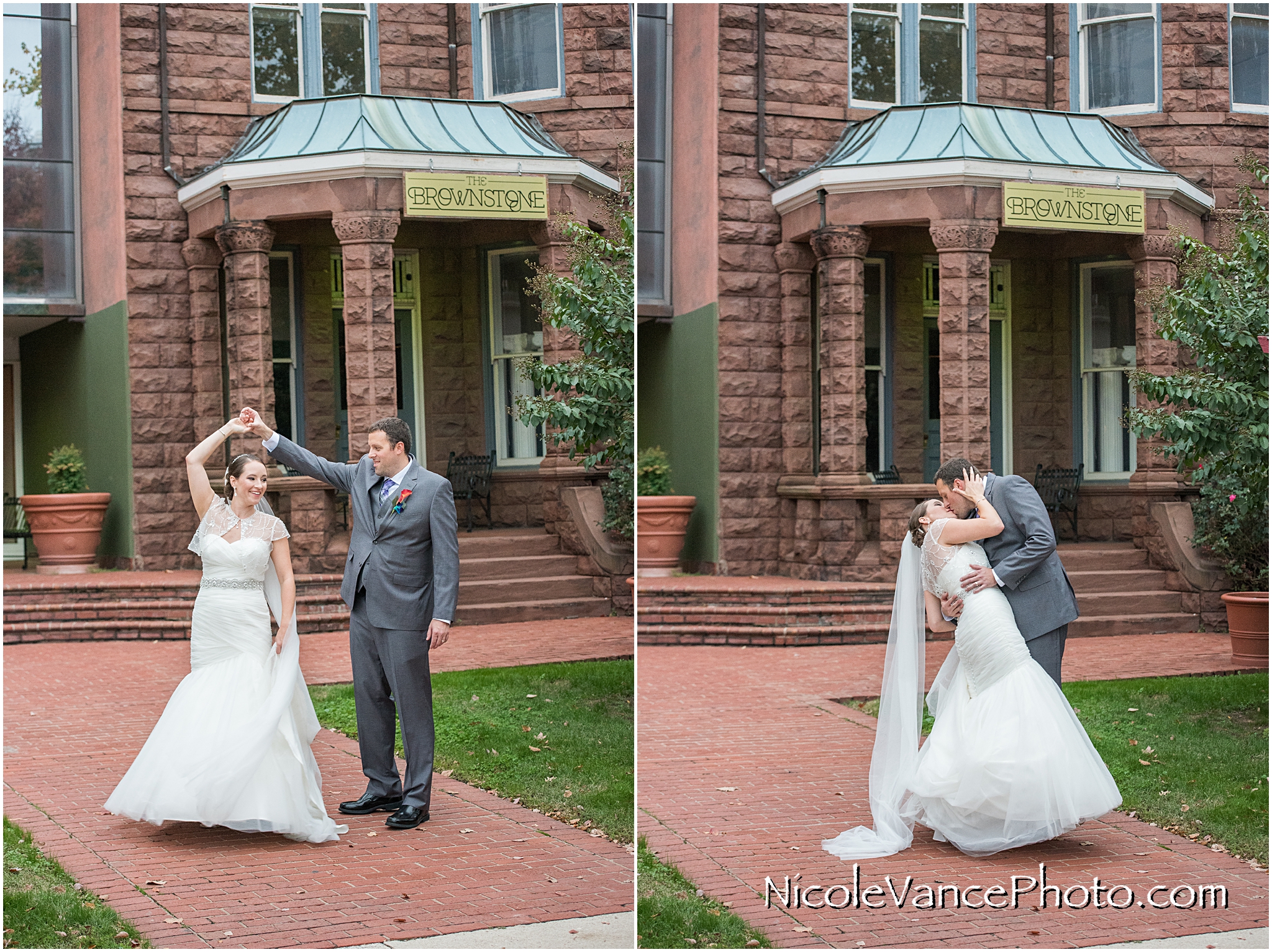 Portraits in front of The Brownstone in Richmond, Va.