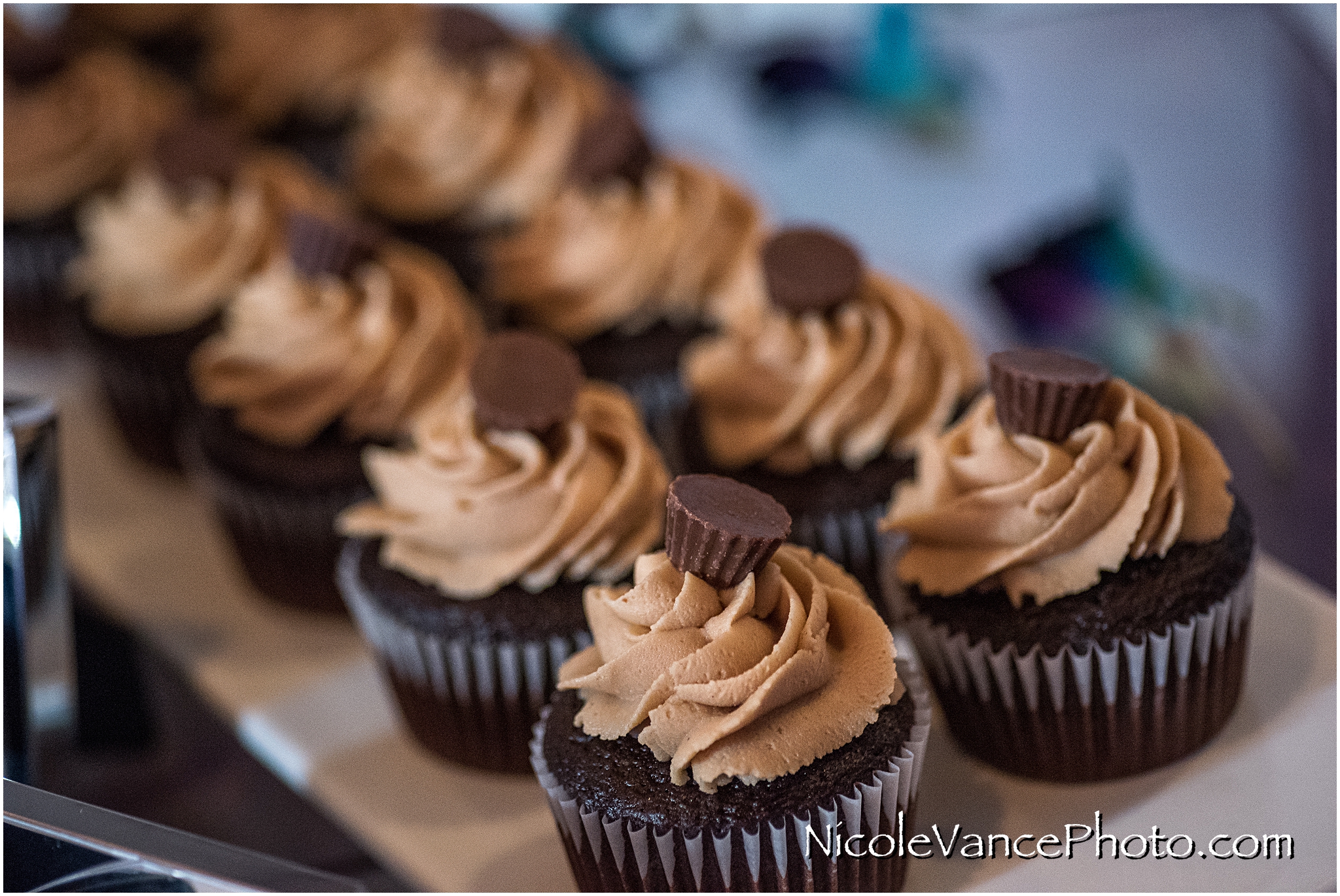 Cupcakes were provided by Kakealicious at the wedding reception at The Brownstone.
