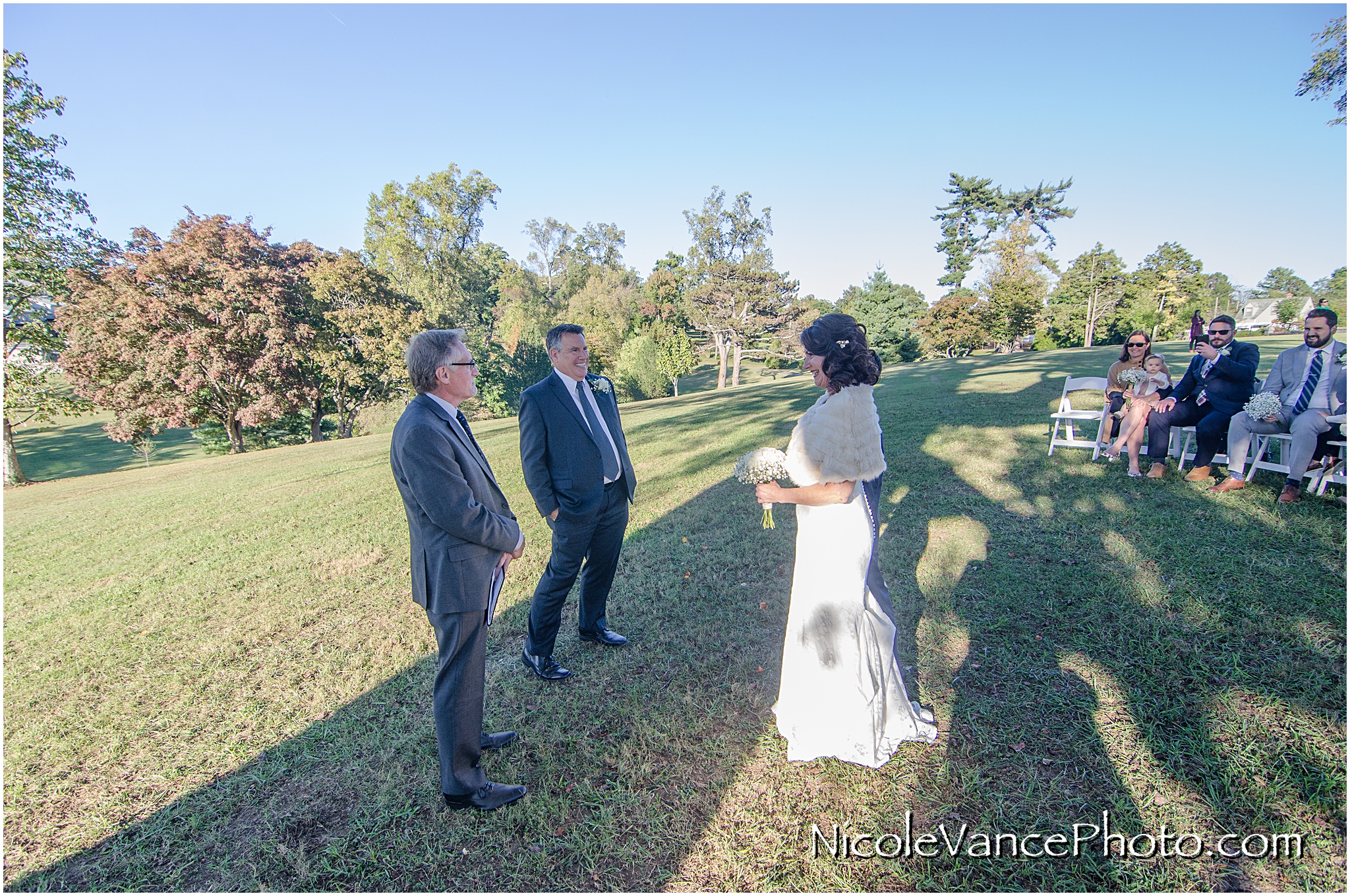 The wedding ceremony at Maymont Park in Richmond, VA.