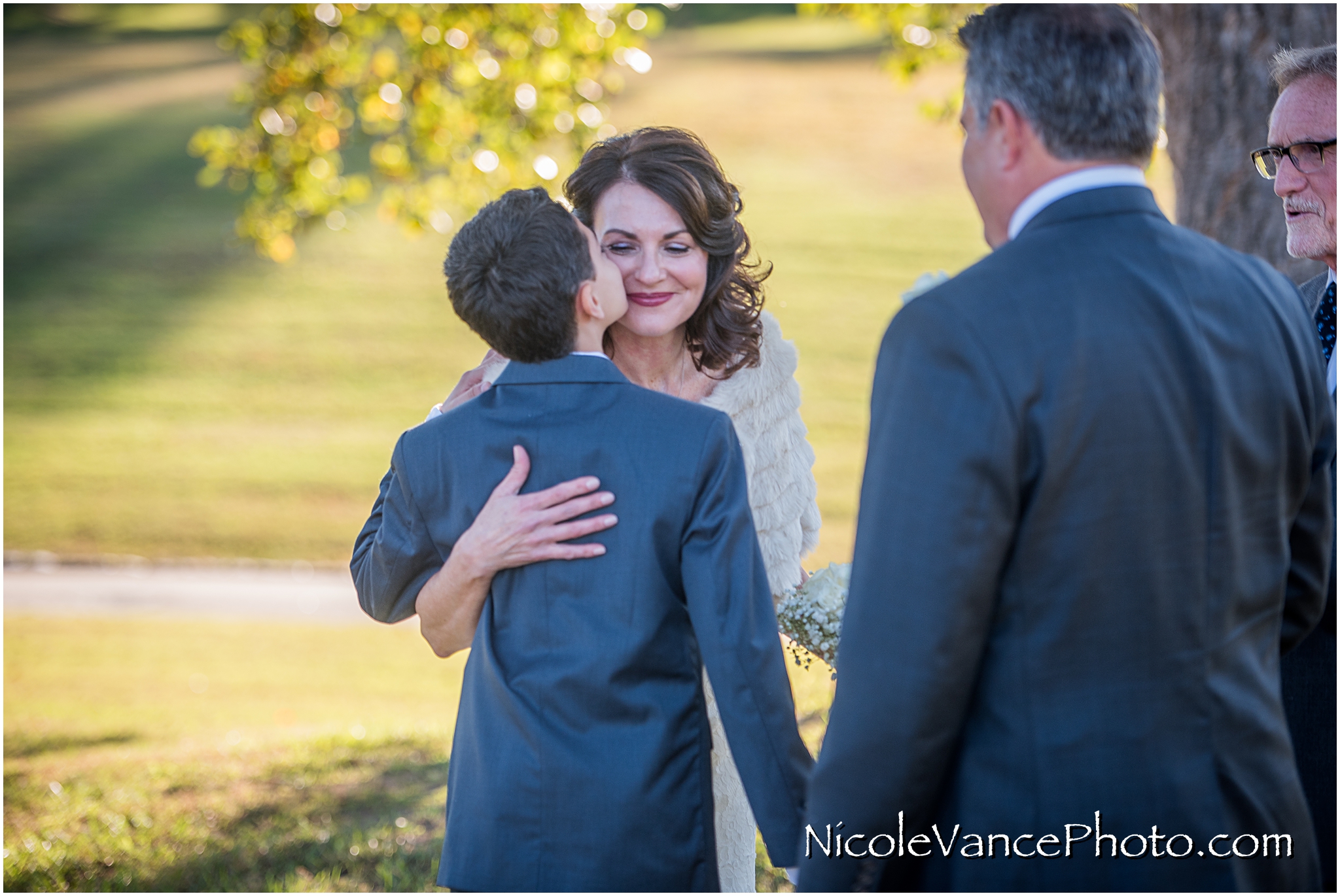 The wedding ceremony at Maymont Park in Richmond, Virginia.