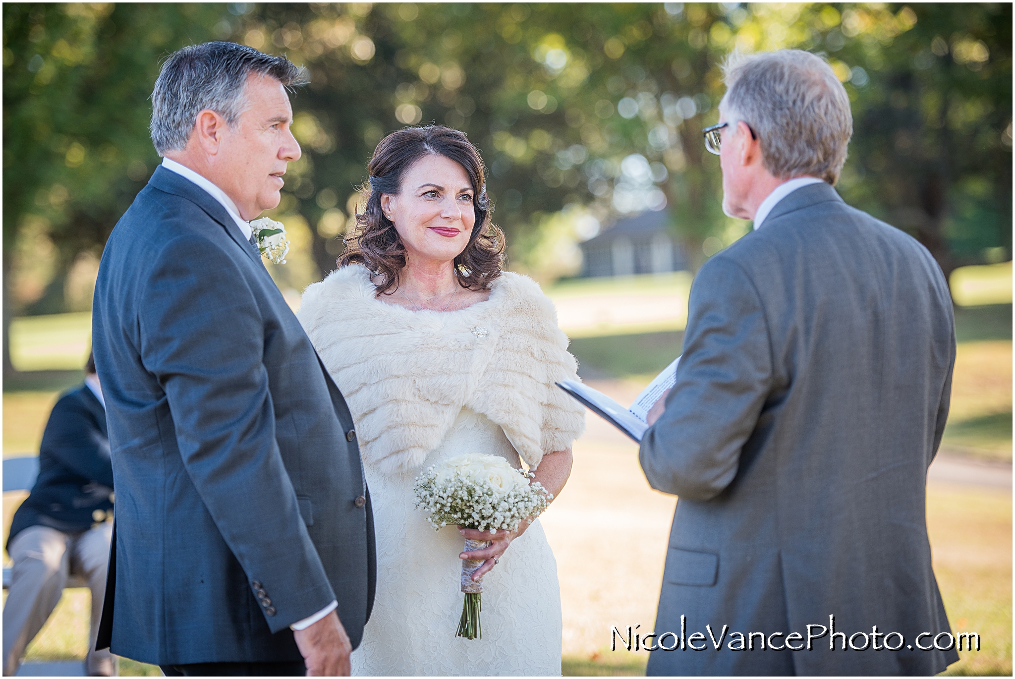 The wedding ceremony at Maymont Park in Richmond, Virginia.