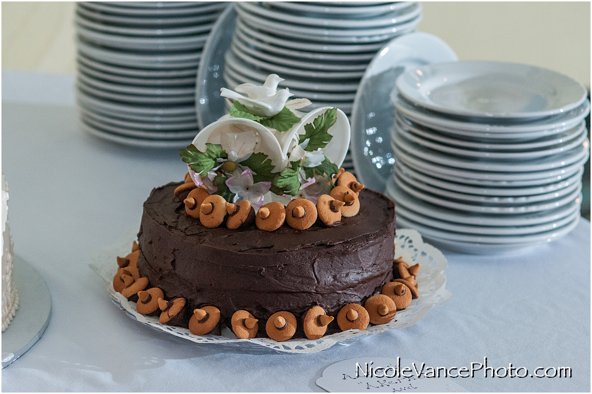 Groom's cake with a vintage cake topper