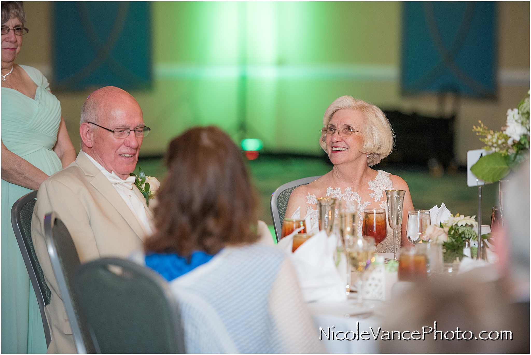 The best man toasts the bride and groom are announced into the ballroom at the Doubletree by Hilton Richmond-Midlothian.